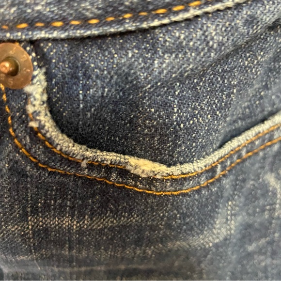 John B Stetson Womens Western Dark Denim Extra Long Straight Leg Jeans EUCSize 2 - Picture 7 of 12